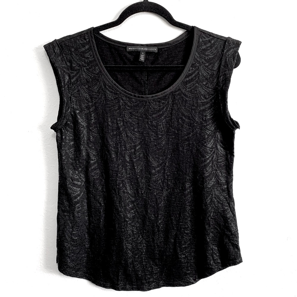 White House Black Market Textured Sleeveless Top